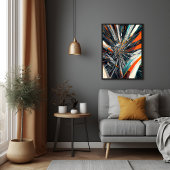 Poster Éclatement Abstrait dynamique - Art d'explosion gé