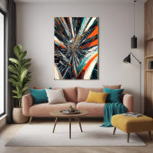 Poster Éclatement Abstrait dynamique - Art d'explosion gé