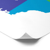 Poster éclatement de la couleur de washington (Coin)