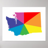 éclatement de la couleur de washington