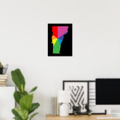 Poster éclatement de la couleur du vermont (Bureau à domicile)