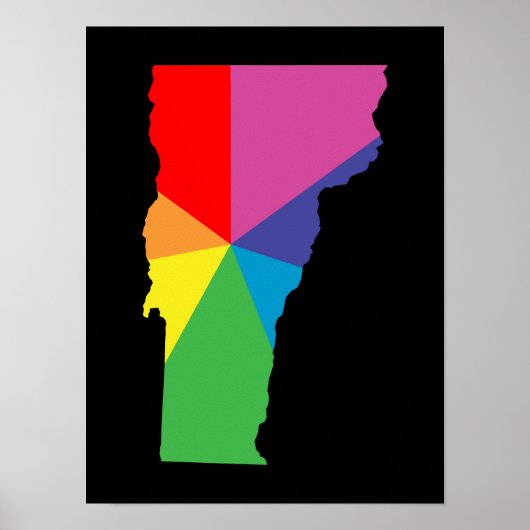 Poster éclatement de la couleur du vermont (Devant)