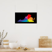 Poster éclatement de la couleur virginie (Cuisine)