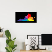 Poster éclatement de la couleur virginie (Bureau à domicile)