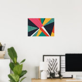 Poster Éclatement de l'équilibre : Résumation des couleur (Bureau à domicile)