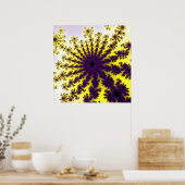 Poster Éclatement jaune et violet (Cuisine)