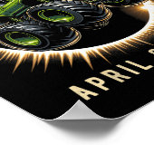 Poster Eclipse 2024 Chemise Total Eclipse 8 Avril 2024 Tr (Coin)