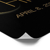 Poster Eclipse 2024 Chemise Total Solaire Eclipse Etat Oh (Coin)