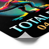 Poster Eclipse 2024 Total Solaire Eclipse T Rex Dinosaur (Coin)