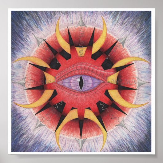 Poster Éclipse abstraite (Devant)