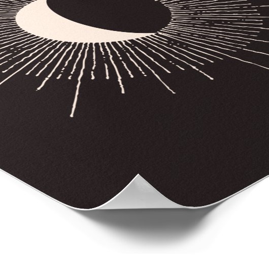 Poster Éclipse de la lune Abstraite (Coin)