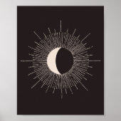 Poster Éclipse de la lune Abstraite (Devant)