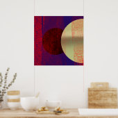 Poster Éclipse lunaire - abstrait (Cuisine)