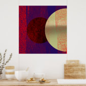 Poster Éclipse lunaire - abstrait (Cuisine)