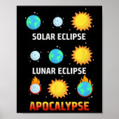 Poster Eclipse Lunaire Eclipse Apocalypse Funny Eclipse (Devant)