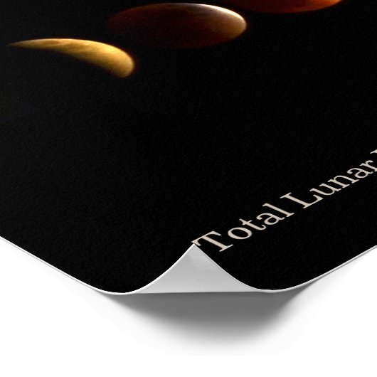 Poster Éclipse lunaire totale avec la lune à Perigee (Coin)