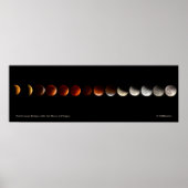 Poster Éclipse lunaire totale avec la lune à Perigee (Devant)