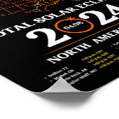 Poster Eclipse Parcours De Totalité Éclipse Solaire 8 Avr (Coin)