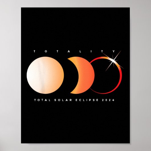 Poster Eclipse solaire 2024 Astronomie totale Eclipse Sun (Devant)
