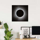 Poster Éclipse solaire 2024 - Corona (Bureau à domicile)