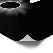Poster Éclipse solaire 2024 Éclipse simple Total (Coin)