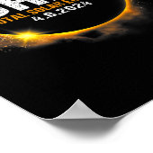 Poster Éclipse solaire 2024 Éclipse solaire totale 8 avri (Coin)
