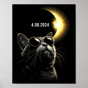 Poster Éclipse solaire 2024 Éclipse totale 8 avril 2024 C