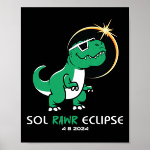 Poster Éclipse solaire 2024 Éclipse totale 8 avril Sol Ra