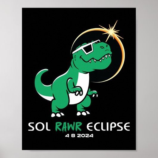 Poster Éclipse solaire 2024 Éclipse totale 8 avril Sol Ra (Devant)