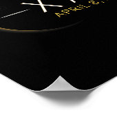 Poster Éclipse solaire 2024 État Texas Total Éclipse sola (Coin)