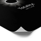 Poster Éclipse solaire 2024 Totalité (Coin)