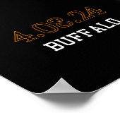 Poster Éclipse solaire 2024 Totalité de Buffalo Printemps (Coin)