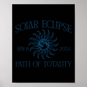 Poster Éclipse Solaire 8 Avril Parcours De Totalité Homme