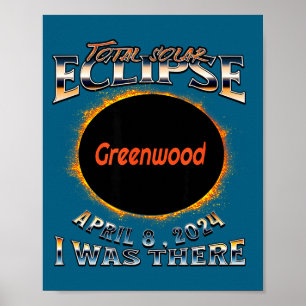 Poster Éclipse solaire à Greenwood Indiana Il y a