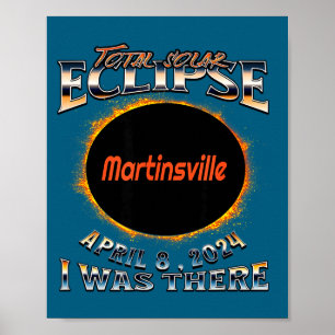 Poster Éclipse solaire à Martinsville Indiana