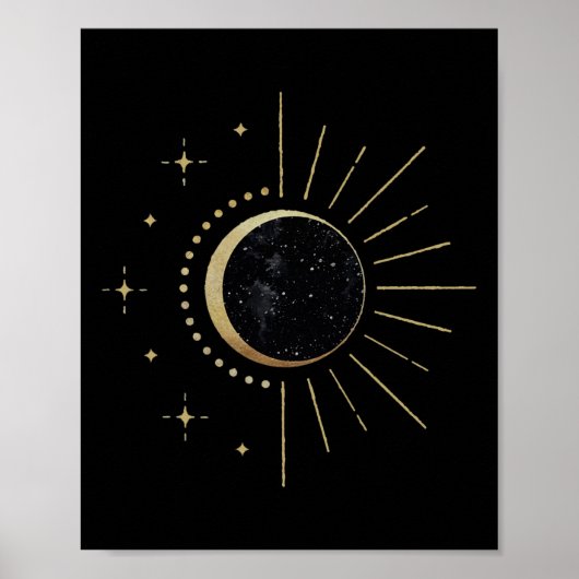 Poster Éclipse solaire américaine trajet d'éclipse solair (Devant)