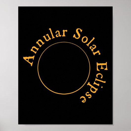 Poster Éclipse solaire annuelle (Devant)