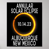 Poster Éclipse solaire annuelle T - Albuquerque Nouveau-M (Devant)