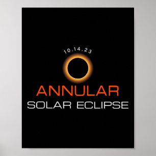 Poster Éclipse solaire Annulaire 14 octobre Amoureux de l
