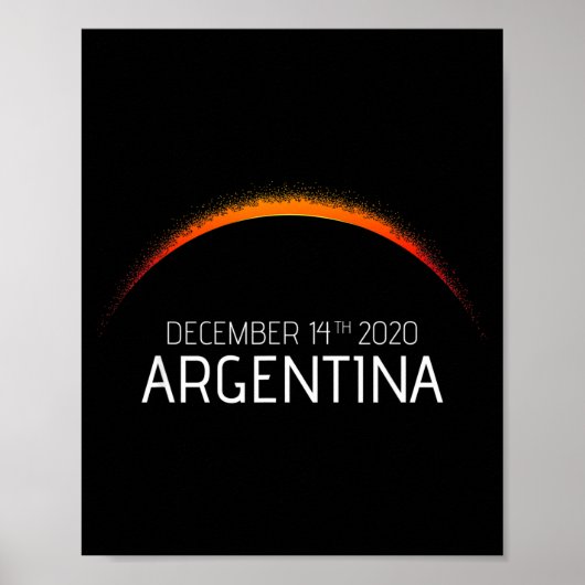Poster éclipse solaire argentine 2020 éclipse solaire Arg (Devant)