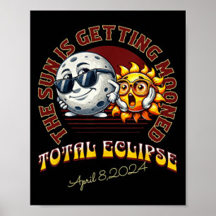 Poster Éclipse Solaire Avril 2024 Le Soleil Se Développe