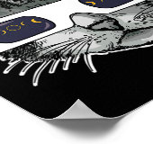 Poster Éclipse solaire Chat portant des lunettes Éclipse (Coin)