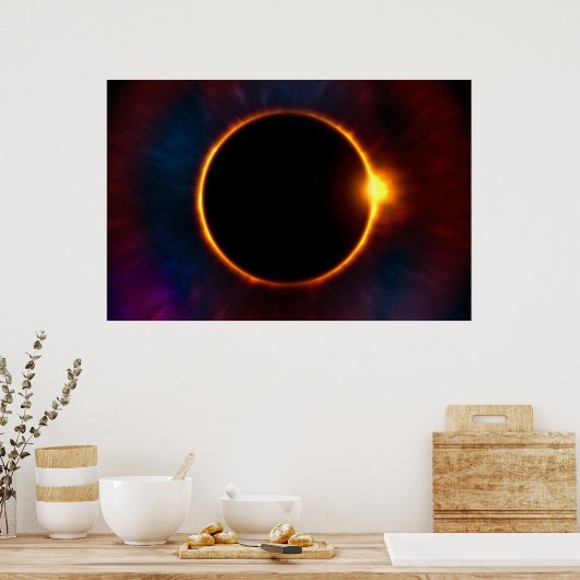 Poster Éclipse solaire complète w. Corona Visible ! (Cuisine)