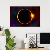 Poster Éclipse solaire complète w. Corona Visible ! (Bureau à domicile)