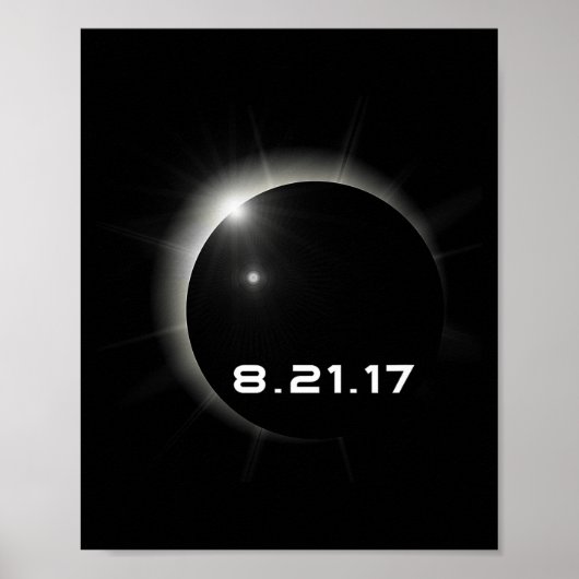 Poster Éclipse solaire de 2017 (Devant)