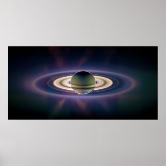 Poster Éclipse solaire de Saturne de Cassini Spacecraft