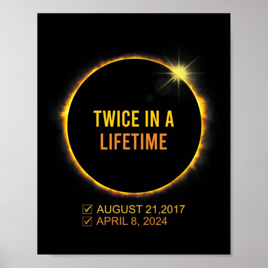 Poster Éclipse Solaire Deux Fois Dans Un Éclip Solaire De (Devant)