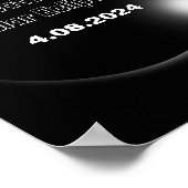 Poster Éclipse solaire double datée 2024 & 2017 (Coin)
