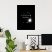 Poster Éclipse solaire double datée 2024 & 2017 (Bureau à domicile)