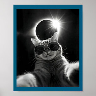 Poster Éclipse solaire drôle Éclipse solaire totale